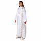 First communion alb in polyester scapular with gold decoration s4