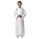 First communion alb in polyester scapular with gold decoration s1