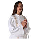 Polyester first communion alb with trimmed scapular s2