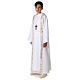 Polyester first communion alb with trimmed scapular s7