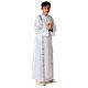 Polyester first communion alb with trimmed scapular s9