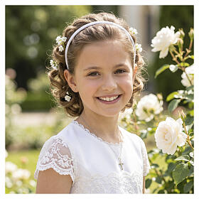 First communion hairband simple model for First Communion dress