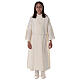 Ivory First Communion alb, white embroidery, for girl s5
