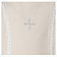 Ivory First Communion alb, white embroidery, for girl s4