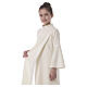 Ivory First Communion alb, white embroidery, for girl s7