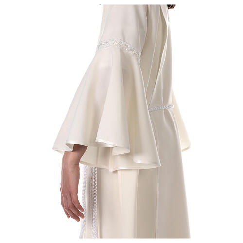 First Communion alb ivory with white embroidery girl 6
