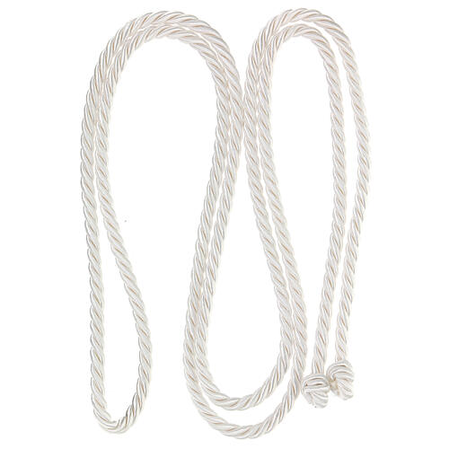 White rope cincture with knot for First Communion 2 m 3