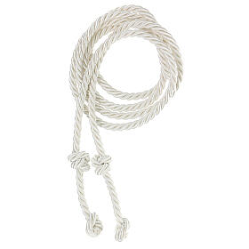 Franciscan rope cincture with double knot, white, First Communion, 2 m
