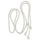 Franciscan rope cincture with double knot, white, First Communion, 2 m s3