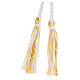 Cincture First Communion with white and gold tassel half fine 2m s2