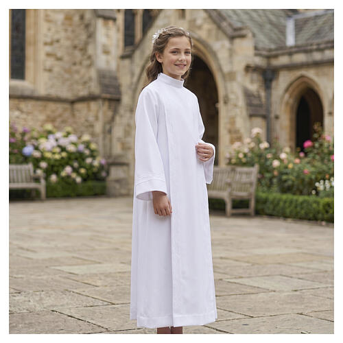 Aube Première Communion pli central macramé 2
