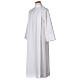 First Communion alb folded macramé bow belt s6
