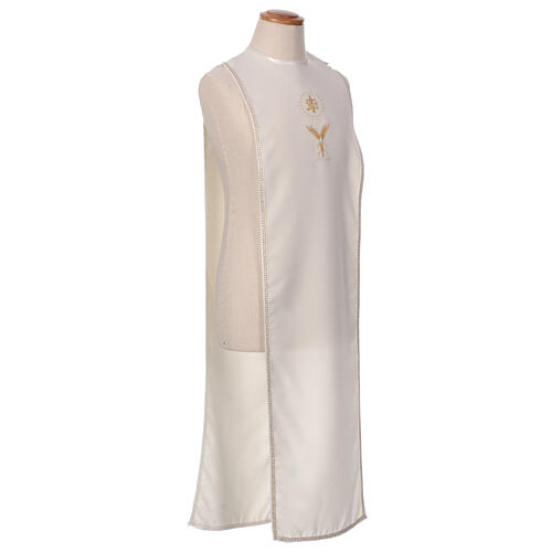 Agreman ivory Scapular Communion habit with CocoCler gold host embroidery 6
