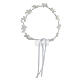 First Communion floral crown with beads, 6 in diameter s4