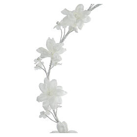 Corona Primera Comunión perlas floral d 15 cm