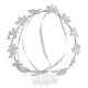 Couronne Première Communion perles et fleurs avec peigne d. 15 cm s3