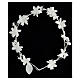 Crown of flowers for First Communion alb with small beads s2