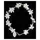 Corona floral para vestido de la Primera Comunión perlas s2