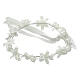 White crown of flowers for First Communion with beads s3