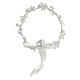 Corona blanca vestido de la Primera Comunión perlas y flores s1