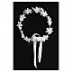 Corona blanca vestido de la Primera Comunión perlas y flores s2