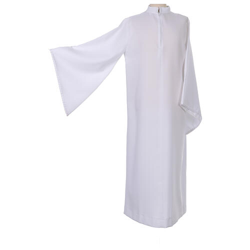First Communion alb with floral ruffle 2