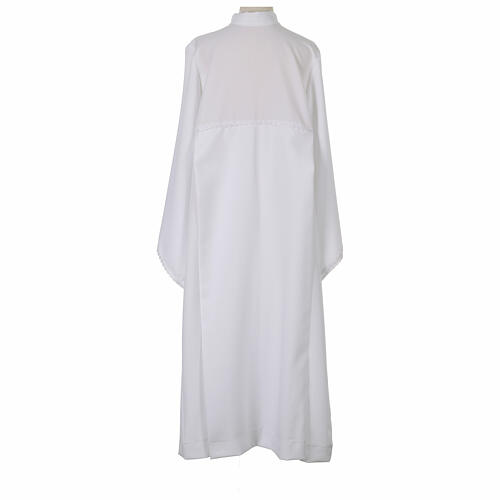 First Communion alb with floral ruffle 6