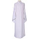 First Communion alb with floral ruffle s1