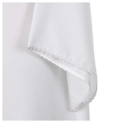 Vestido Primera Comunión con volante flores 4