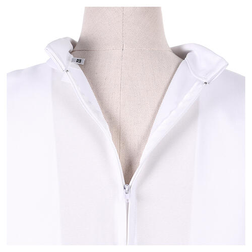 White First Communion alb with 2025 Jubilee logo in Latin, front and back pleats 6