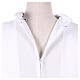 White First Communion alb with 2025 Jubilee logo in Latin, front and back pleats s6