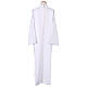 White First Communion alb with 2025 Jubilee logo in Latin, front and back pleats s7