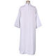 White First Communion flared alb with embroidered official logo of Jubilee 2025 in Latin s7