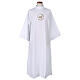 White First Communion Tunic Flared Embroidered Official Jubilee 2025 Latin Logo s1