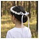Couronne Première Communion pour petite fille avec roses et peigne 22 cm s2