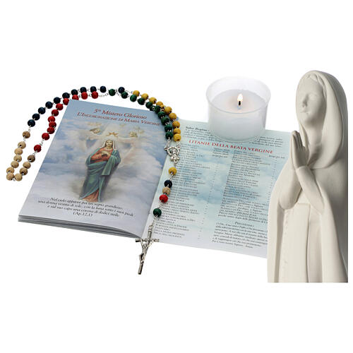 Terço missionário com Livrete, Vela e Imagem de Nossa Senhora 1