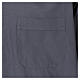 Camisa Colarinho Clergy manga curta misto algodão cinzento escuro In Primis s3