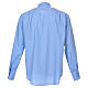 Long-sleeved clergy shirt in sky blue cotton blend In Primis s6