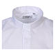 Long Sleeve White Clergy Shirt, mixed cotton In Primis s2