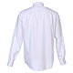 Long Sleeve White Clergy Shirt, mixed cotton In Primis s6
