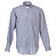 Long-sleeved clergy shirt in light grey cotton blend In Primis s1