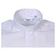 Camisa clergyman manga corta mixto algodón blanca In Primis s2