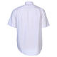 Camisa clergyman manga corta mixto algodón blanca In Primis s5