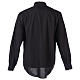 Camisa clergyman manga larga mixto algodón negra In Primis s8