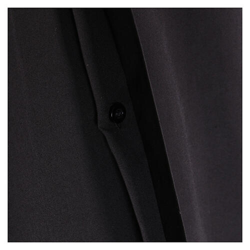 Camisa Clergyman manga longa misto algodão preto In Primis 3
