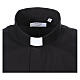 Camisa Clergyman manga longa misto algodão preto In Primis s2