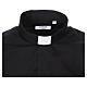 Camisa Colarinho Clergy manga curta misto algodão preto In Primis s2