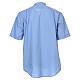 Collarhemd mit Kurzarm aus Baumwoll-Mischgewebe in der Farbe Hellblau In Primis s5