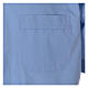 Camisa de sacerdote manga curta misto algodão azul claro In Primis s3
