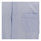 Clergical shirt, light blue fil à fil cotton, long sleeves s2